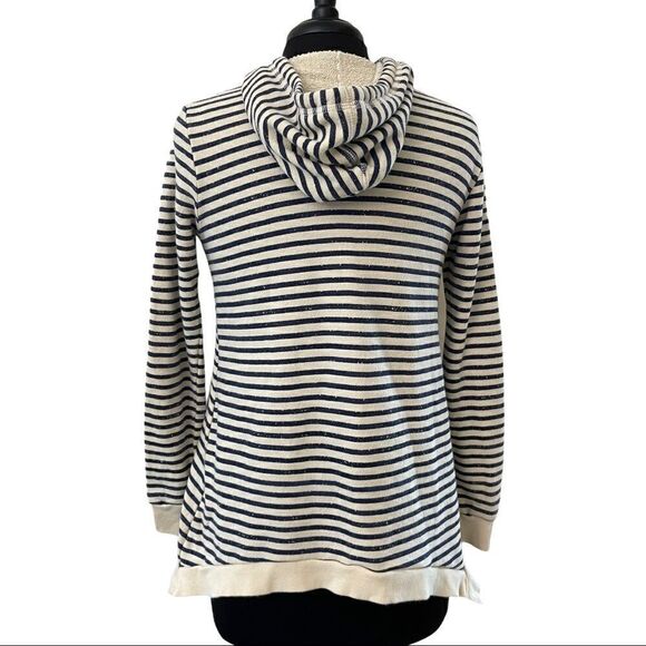 Boston Proper Sport Striped Zip Up Hoodie Sz S - Picture 5 of 10